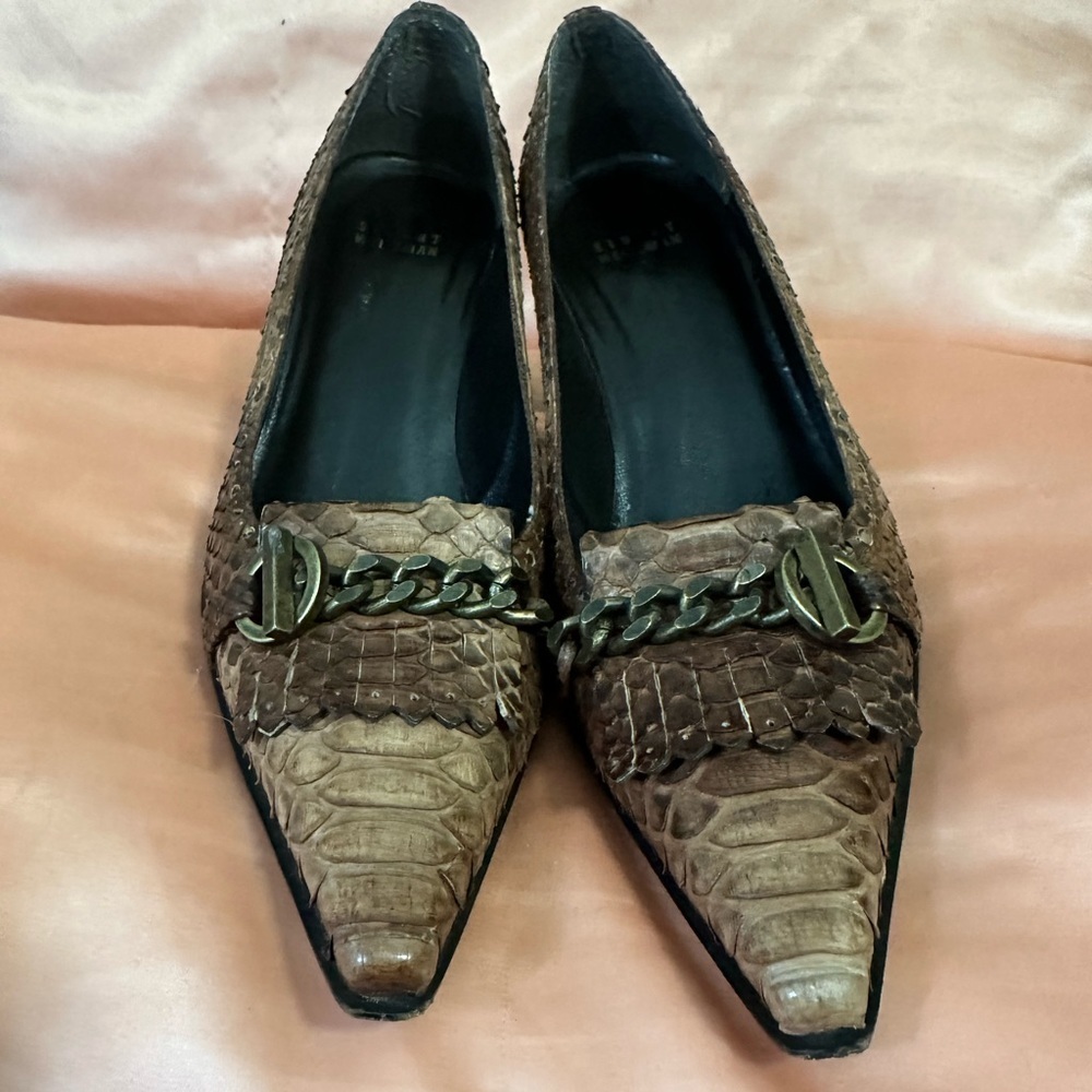Stuart Weitzman Snake Print Heels - Picture 3 of 16
